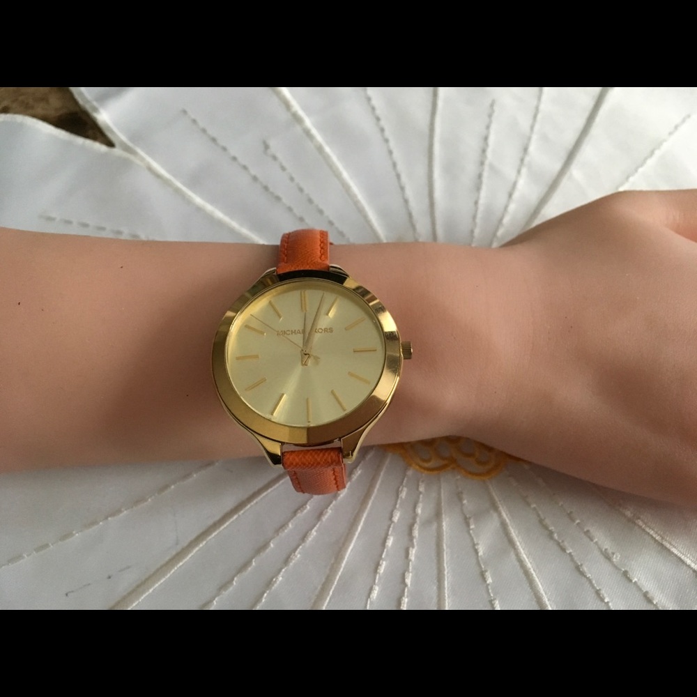 New Auth.Michael Kors Slim Orange Women Watch - Picture 7 of 8